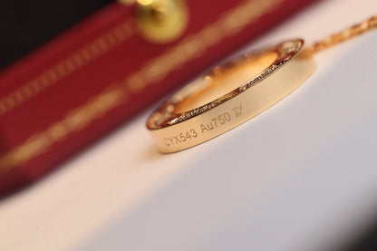 [Luna Brilliance]LOVE NECKLACE ADJUSTABLE ROSE GOLD