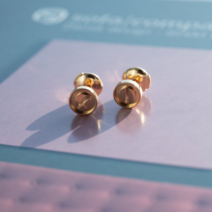 [Luna Brilliance]LOVE EARRINGS PINK GOLD 10MM