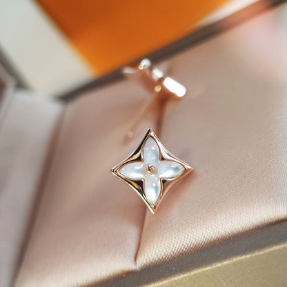 [Luna Brilliance]STAR MOP PINK GOLD EARRINGS