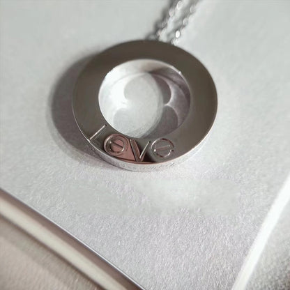 [Luna Brilliance]LOVE NECKLACE ADJUSTABLE SILVER
