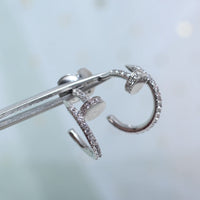 [Luna Brilliance]JUSTE EARRINGS 12.75MM SILVER DIAMOND