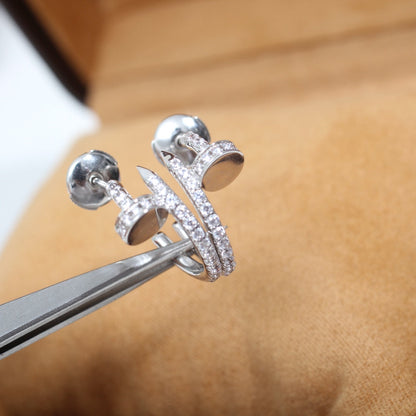 [Luna Brilliance]JUSTE EARRINGS 12.75MM SILVER DIAMOND