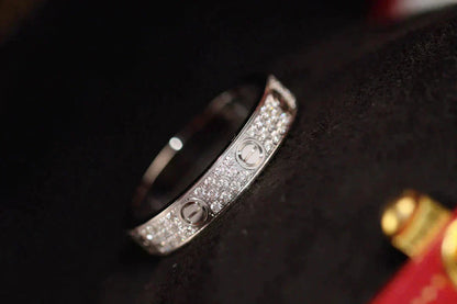 [Luna Brilliance]LOVE RING 3.6MM DIAMOND PAVED