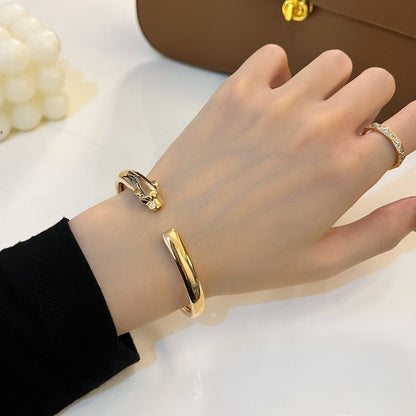 [Luna Brilliance]PANTHERE GOLD OPEN BRACELET