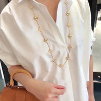 [Luna Brilliance]CLOVER 20 MOTIFS LASER DIAMOND NECKLACE