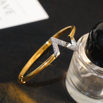 [Luna Brilliance]VOLTE UPSITE DOWN GOLD DIAMOND BRACELET