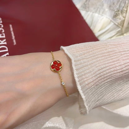 [Luna Brilliance]SUN PEDANT CARNELIAN BRACELET