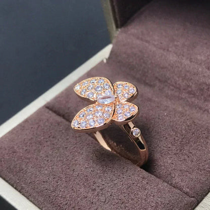 [Luna Brilliance]BUTTERFLY PINK GOLD DIAMOND RING
