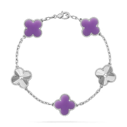 [Luna Brilliance]CLOVER LASER SILVER BRACELET COLLECTION,5 MOTIFS