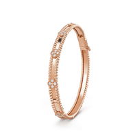 [Luna Brilliance]CLOVER BRACELET 4MM DIAMONDS