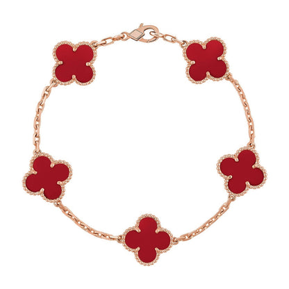 [Luna Brilliance]CLOVER ROSE GOLD BRACELET COLLECTION,5 MOTIFS