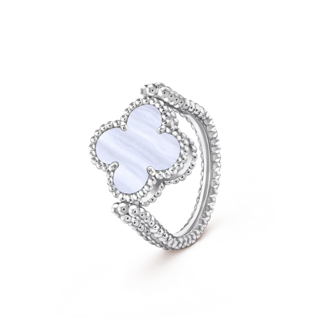 [Luna Brilliance]CLOVER RIVERSIBLE RING SILVER COLLECTION