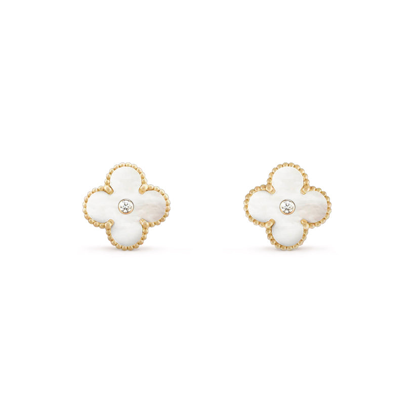 [Luna Brilliance]CLOVER  15MM DIAMOND EARRINGS COLLECTION