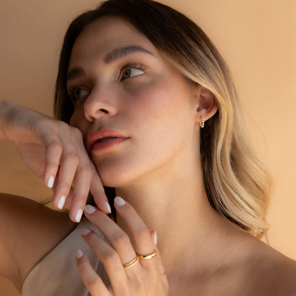 Inside Out Diamond Huggies