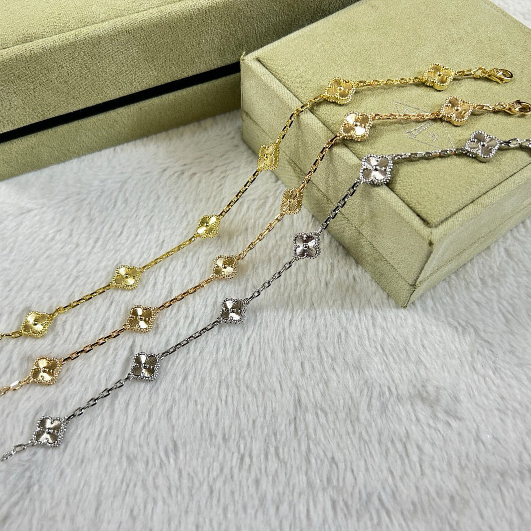 [Luna Brilliance]CLOVER 6 MOTIF DIAMOND BRACELET