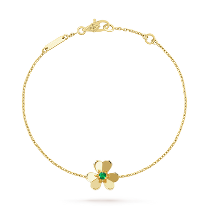 [Luna Brilliance]FRIVOLE GOLD FLOWER PINK MALACHITE BRACELET