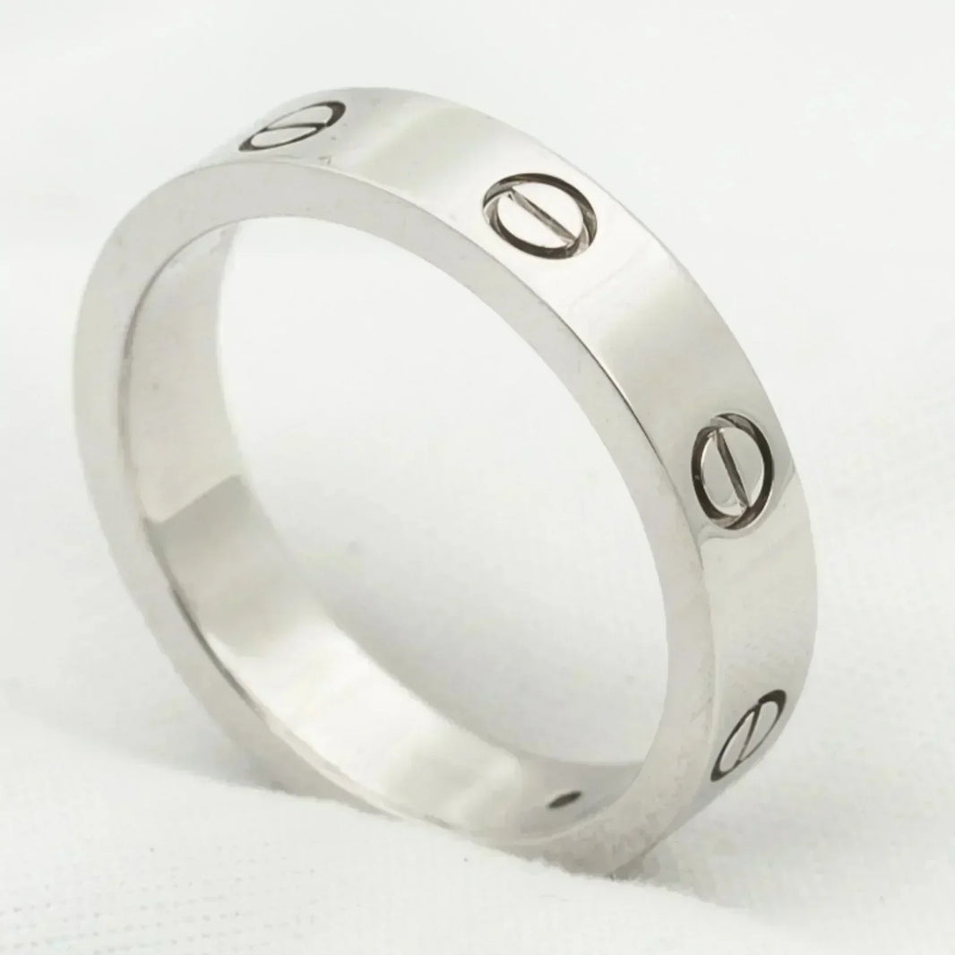 [Luna Brilliance]LOVE RING 4MM 1 DIAMOND SILVER