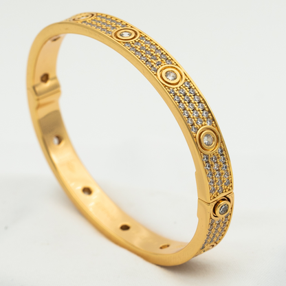 [Luna Brilliance]LOVE BRACELET 6.1MM DIAMOND-PAVED 10 BIG DIAMONDS
