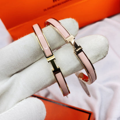 [Luna Brilliance]CLASSIC HM CLIC  PINK 8MM ENAMEL BRACELET