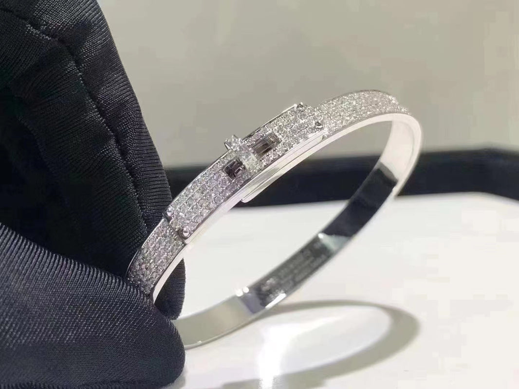 [Luna Brilliance]HM KELLY BRACELET IN SILVER AND FULL PAVE DIAMOND