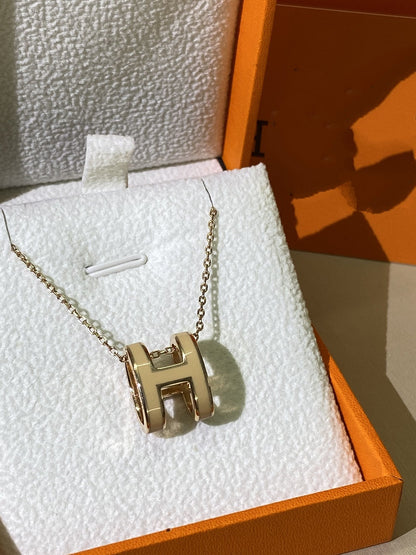 [Luna Brilliance]HM CLIC YELLOW ENAMEL GOLD NECKLACE
