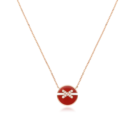 [Luna Brilliance]JEUX DE ROSE GOLD DIAMOND NECKLACE