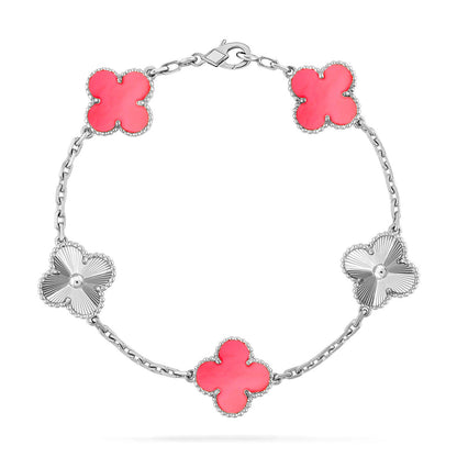 [Luna Brilliance]CLOVER LASER SILVER BRACELET COLLECTION,5 MOTIFS