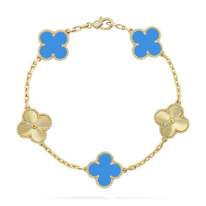 [Luna Brilliance]CLOVER LASER GOLD BRACELET COLLECTION,5 MOTIFS