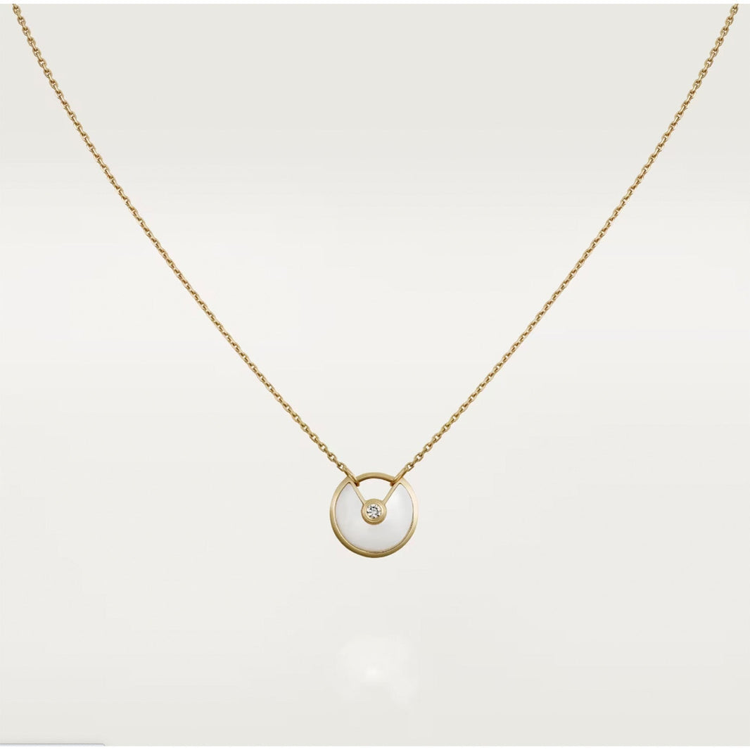 [Luna Brilliance]AMULETTE ROSE GOLD MOP NECKLACE