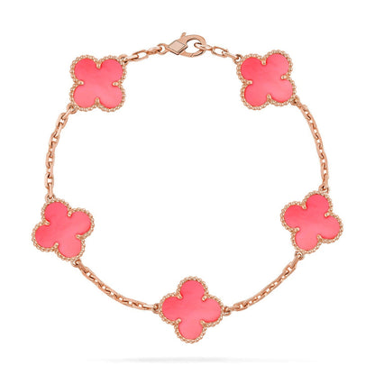 [Luna Brilliance]CLOVER ROSE GOLD BRACELET COLLECTION,5 MOTIFS