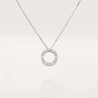 [Luna Brilliance]LOVE NECKLACE ADJUSTABLE SILVER