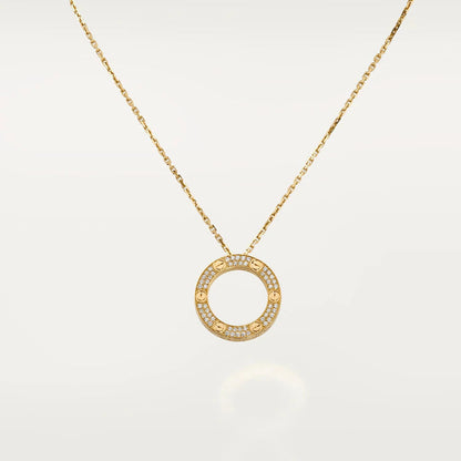 [Luna Brilliance]LOVE NECKLACE ADJUSTABLE ROSE GOLD