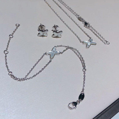 [Luna Brilliance]JEUX BRACELET WHITE MOP SILVER 1 DIAMOND