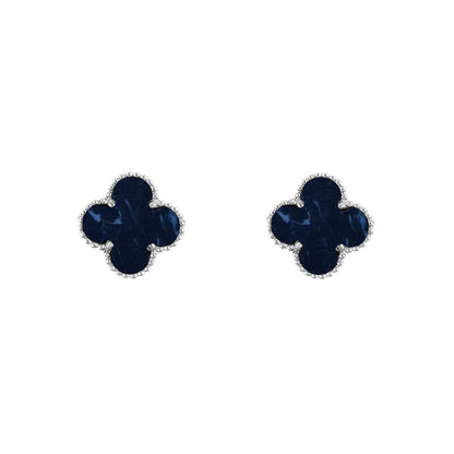 [Luna Brilliance]CLOVER SILVER 15MM EARRINGS COLLECTION