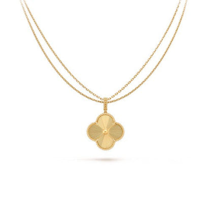 [Luna Brilliance]CLOVER 25MM PEDANT NECKLACE GOLD