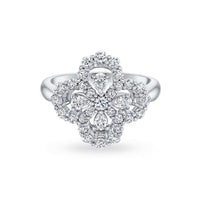 [Luna Brilliance]LOOP RING FULL MOTIF DIAMOND 16MM SILVE