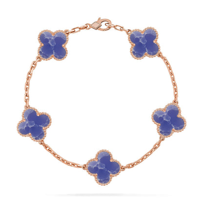 [Luna Brilliance]CLOVER ROSE GOLD BRACELET COLLECTION,5 MOTIFS