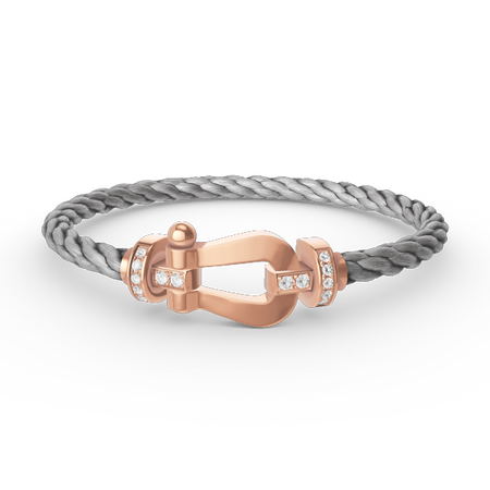 [Luna Brilliance]FORCE LARGE HORSESHOE HALF DIAMOND BRACELET ROSE GOLD