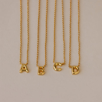 Dainty Bubble Letter Necklace