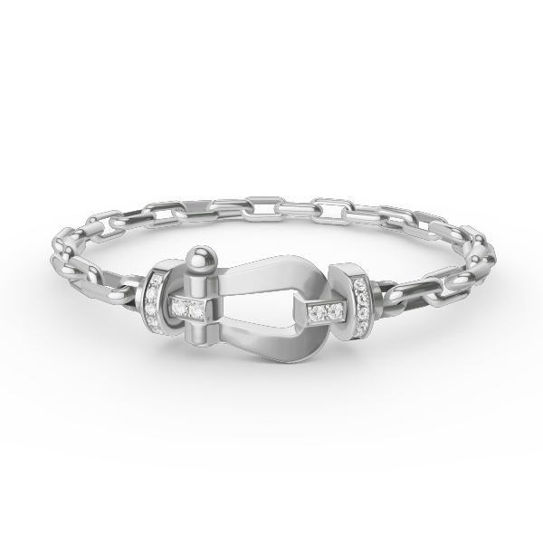 [Luna Brilliance]FORCE LARGE HORSESHOE CLASP  METAL BRACELET