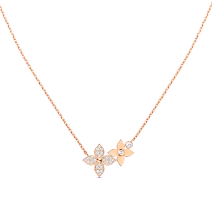 [Luna Brilliance]STAR BLOSSOM NECKLACE PINK GOLD DIAMONDS
