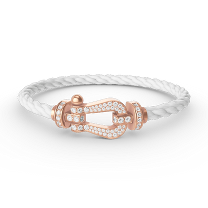 [Luna Brilliance]FORCE LARGE HORSESHOE FULL DIAMOND BRACELET ROSE GOLD
