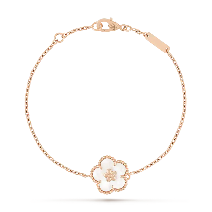 [Luna Brilliance]LUCKY WHITE MOP PLUM BLOSSOM  BRACELET