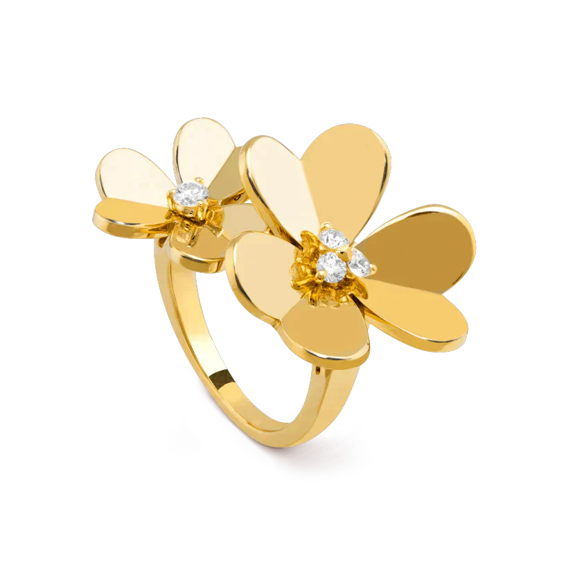 [Luna Brilliance]CLOVER COMOS GOLD DIAMOND RING